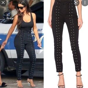 A.L.C. Kingsley Laceup Pants Black Pants Size 6